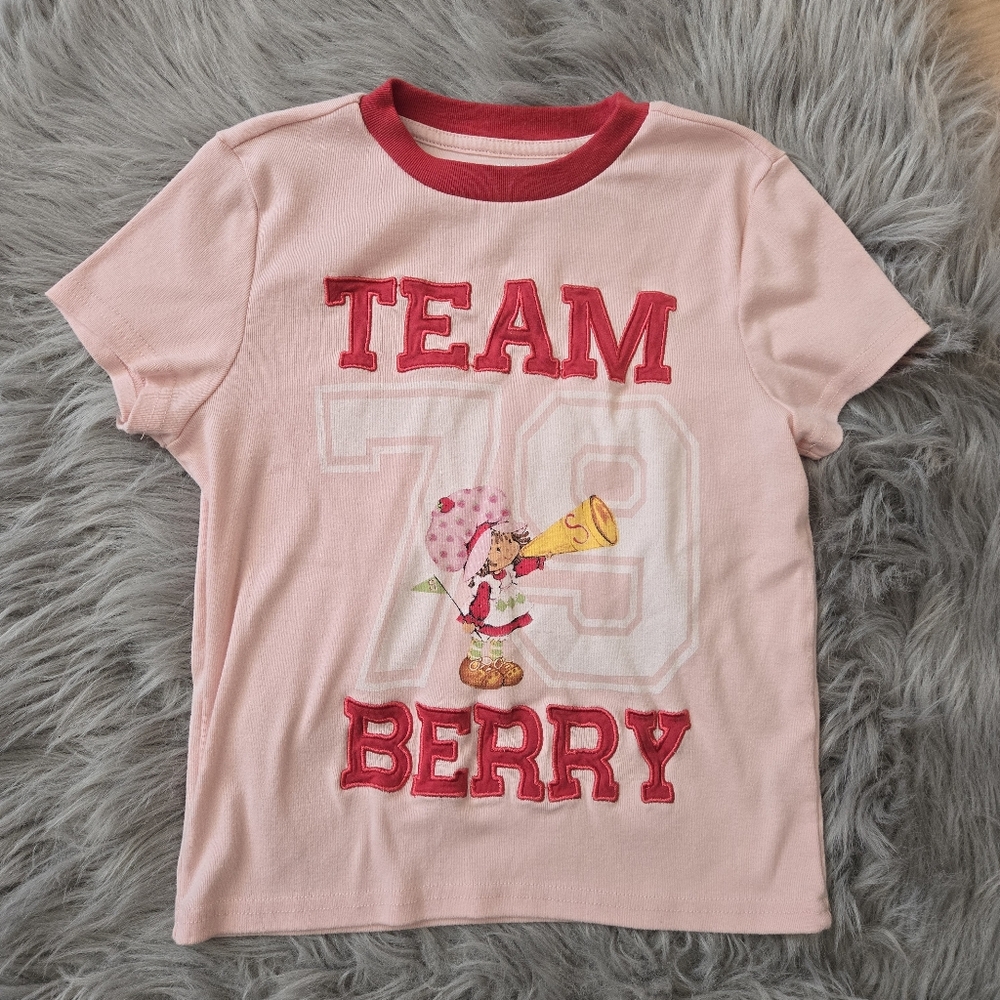 Strawberry Shortcake Tshirt With Embroidered Writing